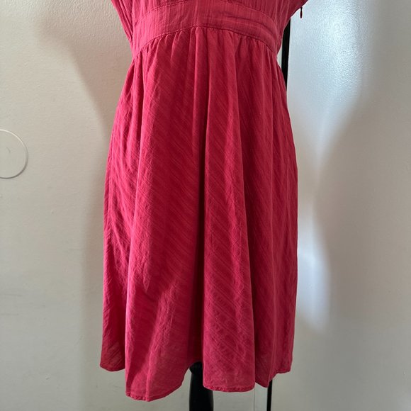 Fossil Dress Size Small Women's Red V-Neck A-Line Preppy Boho Cute Summer. - Picture 3 of 9